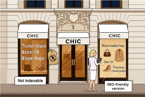 PLPs Filtrées Search Engine Friendly pour CHANEL